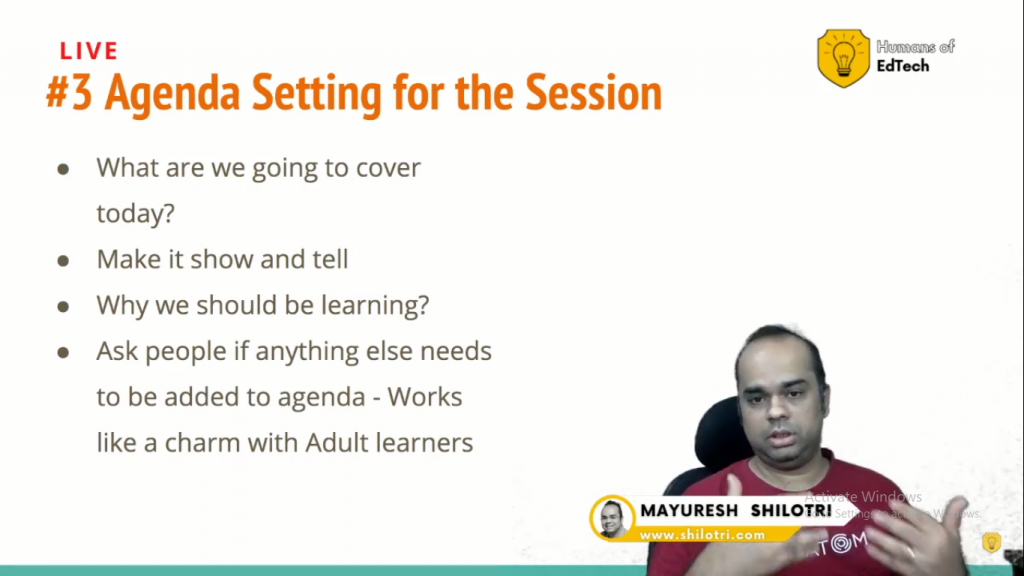 AGENDA SETTING- HOW TO MAKE ONLINE LEARNING EFFECTIVE