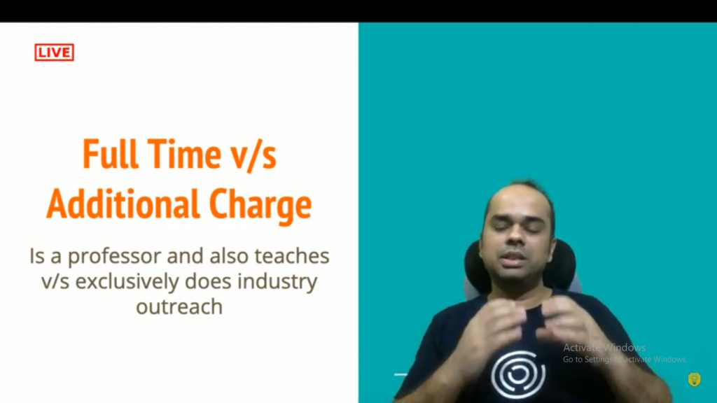 FULL TIME V/S ADDITIONAL CHARGE