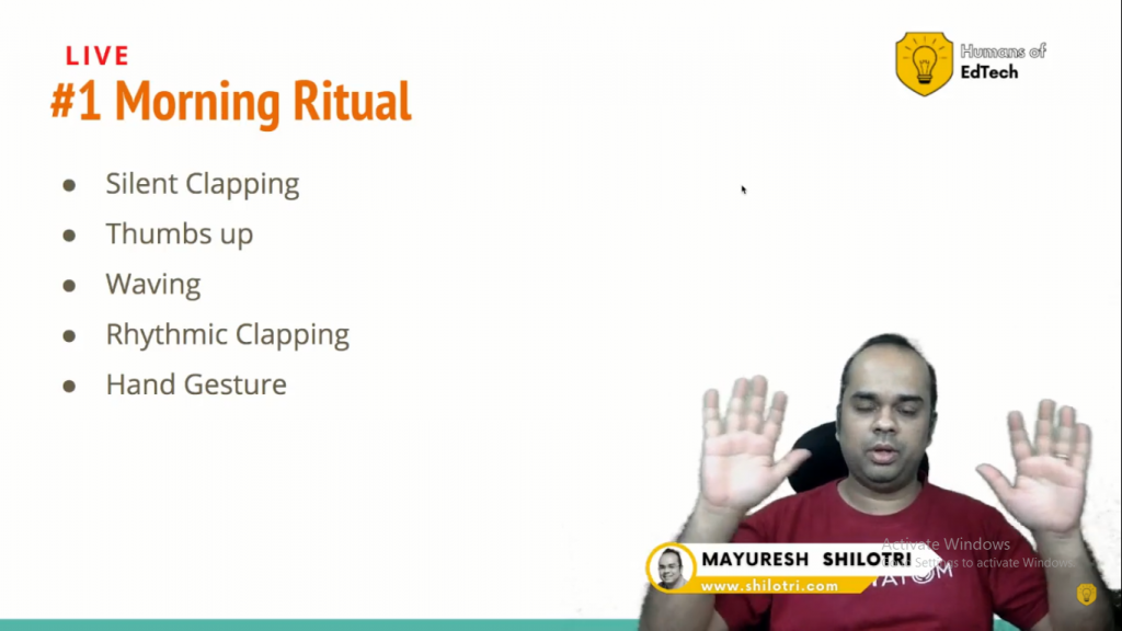 MORNING RITUAL- HOW TO MAKE ONLINE LEARNING EFFECTIVE