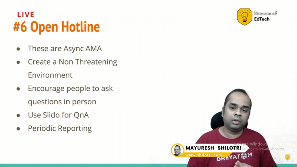 OPEN HOTLINE- HOW TO MAKE ONLINE LEARNING EFFECTIVE