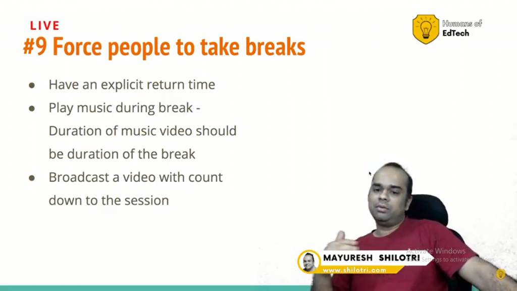 TAKE BREAKS- HOW TO MAKE ONLINE LEARNING EFFECTIVE