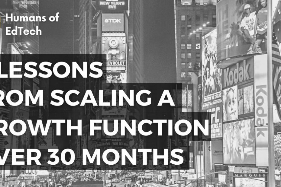 8 Lessons from Scaling a Growth Function over 30 months