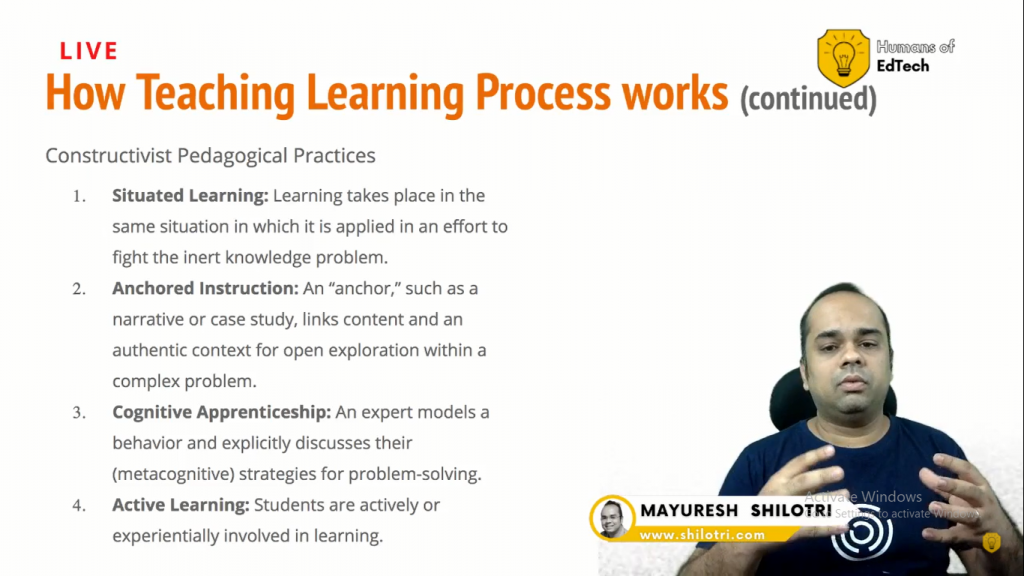 How teaching learning process works?