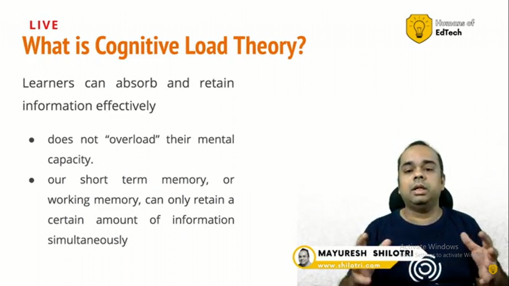 What is cognitive load theory?